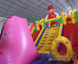 Prêt à expédier rebond Gonflable parc d'attractions 10 par 7 mètres Glissière Gonflable Ville Amusante - Product Image 4