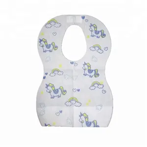 Disposable Bibs Ideal For Home Travel 10 Packs for Boys Girls Baby Infant Toddler 3 Layers Non woven baby bibs