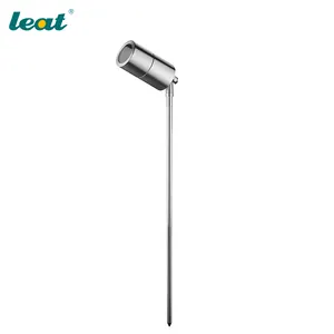 Lampu Rumput Led Luar Ruangan, Lampu Taman LED Warna Stainless Steel Tahan Air IP65 Lanskap 5W MR16 Lampu Spot Spike