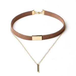 Mode <span class=keywords><strong>Rose</strong></span> D'or De <span class=keywords><strong>Tatouage</strong></span> Collier de Velours Grand Alliage Collier Ras Du <span class=keywords><strong>Cou</strong></span> Plaqué Or Pour Les Femmes - Product Image 2