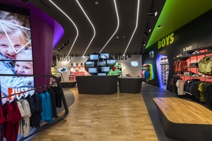 Shopping Mall Sports <strong>Mdf</strong> Clothes Shop <strong>Display</strong> <strong>Stand</strong> for Flagship - Product Image 5