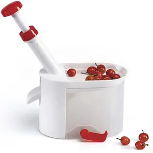 Cherry Pitter Seed Remover Maschine Kirschen Corer mit Container Kitchen Gadgets Tool