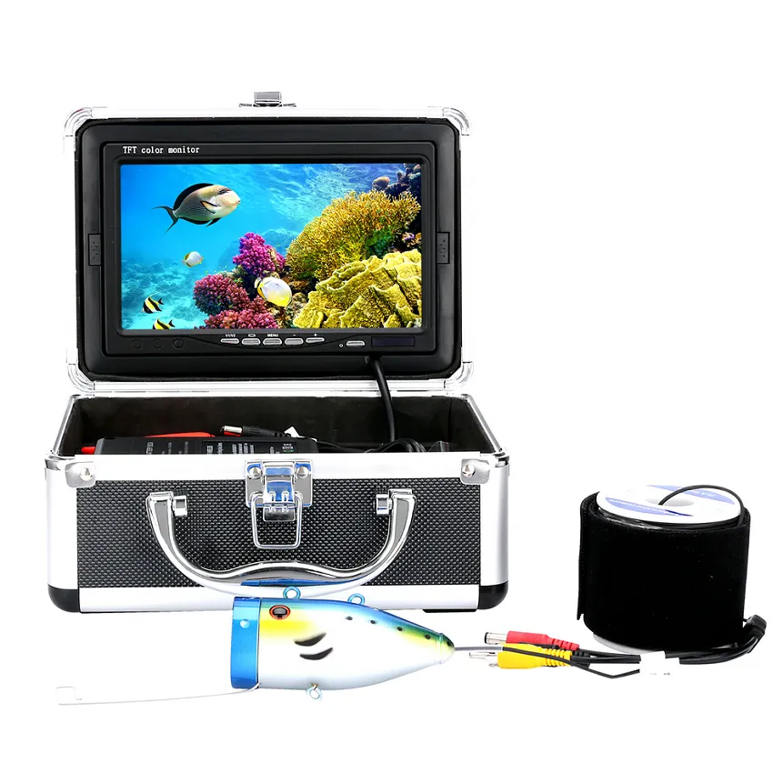 7 "Pantalla LCD Digital 50 m bajo el agua peces de hielo, con fuerte cable de cámara wifi