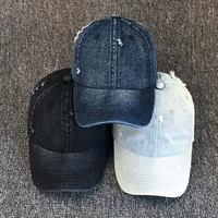 Casquette de baseball en denim délavée et en pierre, chapeau personnalisé, bon marché, offre spéciale