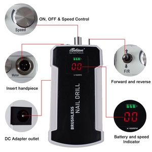 35000RPM Forte Portable Sans Balais Sans Fil Électrique Perceuse À Ongles <span class=keywords><strong>pour</strong></span> Manucure Pédicure - Product Image 2