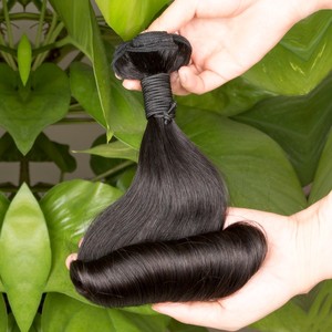 Schönheits mädchen natürliche schwarze Farbe doppelt gezeichnetes Frauen haar beste Qualität indisches menschliches Haar jungfräulich sexy Tante Funmi Haar