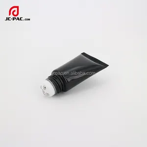 OEM Matte Black Massage Cream Tubes Applicator Facial 5 Stainless Steel Roller Ball Plastic Cosmetic Tube