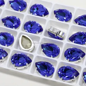 Dongzhou personnalisé de haute qualité K9 cristal fantaisie mélange de pierres vente en gros de perles en forme de goutte d'eau en vrac strass pour la fabrication de bijoux