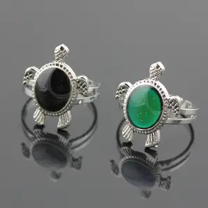 <span class=keywords><strong>Anillo</strong></span> con forma <span class=keywords><strong>de</strong></span> <span class=keywords><strong>tortuga</strong></span> que cambia <span class=keywords><strong>de</strong></span> Color, MZ-07, venta al por mayor - Product Image 1