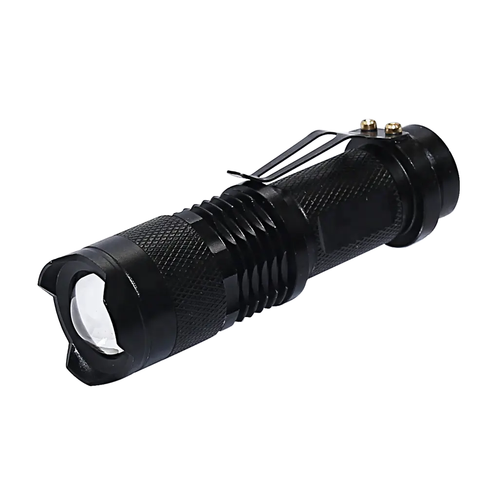 (High) 저 (quality 알루미늄 14500 충전식 나 1xAA 건조 (dry) 배터리 XPE 5 와트 ultra bright LED 줌이 가능한 손전등 손 torch 와 클립
