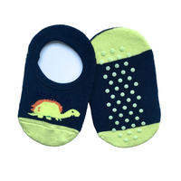 Chaussettes antidérapantes pour tout-petits - Chaussettes décontractées respirantes en tricot écologiques avec motif jacquard dinosaure pour les jeux d'automne