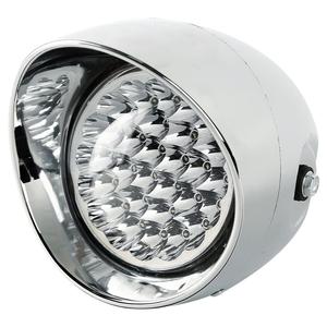 TCMT XF1406105-E Motorcycle Parts 7" LED Motorcycle Bullet Chrome Headlight Light For Choppers