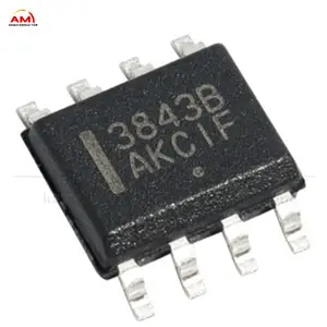 Chip IC UC3843BD1R2G Controlador de corrente de alto desempenho PWM 1A 8Pin Regulador de comutação 2024