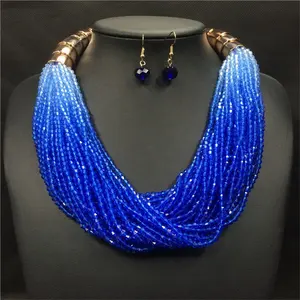 Moyamiya bijoux collier en gros mode dames gros collier ras du cou style africain perle de cristal bijoux brillants femmes