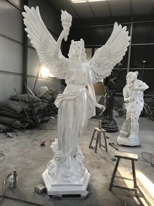 Escultura Decorativa de Ángel Dorado para Jardín, Estatua de Ángel de la Diosa de la Luz - Product Image 5