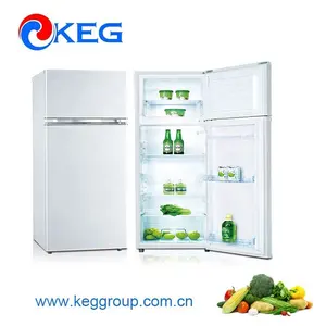 220L Wholesale Defrost Compressor Refrigeration Upright Glass Door Freezer Small Double Door Home Refrigerators