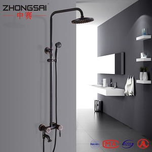 Salle de bains En Laiton mitigeur Antique Noir Pluie Douche Mitigeur Colonne Ensemble avec Poignée Tête De Douche - Product Image 2