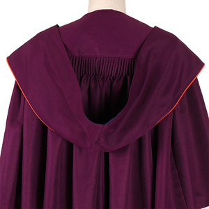 Túnica de Graduación Unisex BOSHI Personalizada, Uniforme Escolar, Túnica Doctoral de Terciopelo 100% Poliéster para Adultos - Product Image 5
