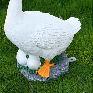 Grande Scultura Decorativa da Giardino a Forma di <span class=keywords><strong>Cigno</strong></span> Bianco in Resina - Product Image 5