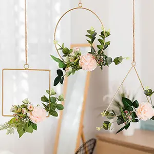 F-1196 Metal Hanging Wreath Forms Stand Decorative Metal Circle