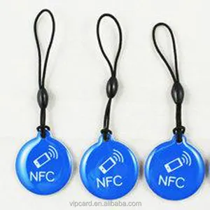 Carte de colle adhésive RFID époxy, impression personnalisée, nombres, logo NFC avec code QR, bon marché