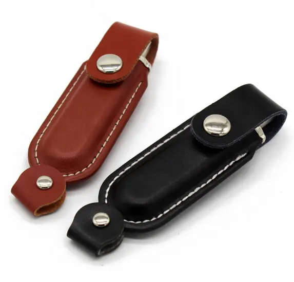 Custom Logo Leather USB Flash Drives 64G 8GB 16GB 32GB 4GB Memory Sticks Pen Drives gift