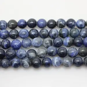10mm runde natürliche blaue Sodalith lose Stein perlen