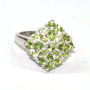 925 Sterling Silver <b>Ring</b> Peridot Agate Gemstone <b>Ring</b> Fashion Turkish handmade Jewelry Fashionable <b>Ring</b> <b>For</b> Women <b>Girls</b>. - Product Image 1