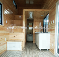 Kits de maisons préfabriquées de haute qualité, structure en acier, maison modulaire de luxe en conteneur, petite maison en bois avec roues
