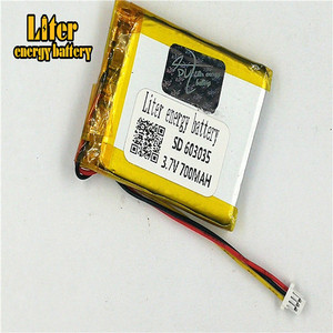 Plugue 1.0-<strong>3</strong> P <strong>3</strong>.7 603035 mAh 700 V Recarreg&aacute;vel LiPo battery solar Lithium Battery Li-ion polymer with PCM - Product Image 1