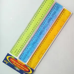 3 Per Pack Promotional Gifts Plastic Color Ruler