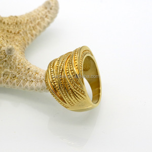 <span class=keywords><strong>Chirurgico</strong></span> Femminile di Lusso Genuino Gioielli In <span class=keywords><strong>Acciaio</strong></span> Inossidabile Colore Dell'oro A Più Strati Anelli di Cerimonia Nuziale Per Le Donne - Product Image 4