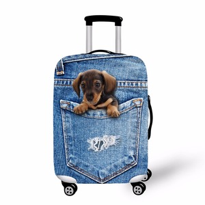 Custom Lightweight Dog Design Elastic Luggage Cover Luxury Trendy Heat Transfer Print <strong>Suitcase</strong> <strong>Accessories</strong> - Product Image 1