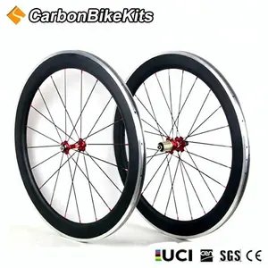 CarbonBikeKits 38mm 50mm 60mm 90mm kattığı alüminyum fren yüzeyi karbon bisiklet tekerlek yol yarış döngüsü jantlar