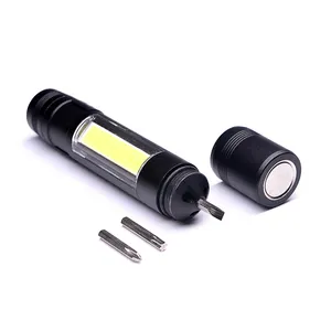 Portable Screwdriver Multi-function 1AAA Penlight Aluminum Clip Mini Pen Torch Light 3W COB LED Flashlight with Magnetic