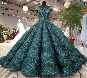 LS21450 녹색 럭셔리 우아한 섹시 파란색 터키어 장식 조각 pronm 긴 드레스 온라인 여자