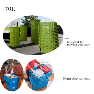 Joignez les caisses en <span class=keywords><strong>plastique</strong></span> empilables de récipient d'alc de 70 <span class=keywords><strong>litres</strong></span> déplaçant des boîtes fourre-tout de stockage pour la société de déménagement - Product Image 3