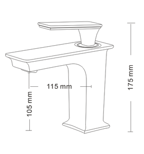 Chrome Square <strong>Waterfall</strong> Basin Faucet Deck Mount Bathroom Sink Mixer Tap Single Handle Modern Luxury <strong>Tapware</strong> Factory Wholesale - Product Image 2