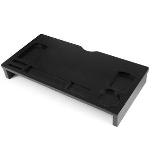 Support organisateur en bambou noir <span class=keywords><strong>pour</strong></span> moniteur, 5 pouces, avec organisateur de rangement, <span class=keywords><strong>pour</strong></span> ordinateur portable, <span class=keywords><strong>pour</strong></span> téléphone, <span class=keywords><strong>imprimante</strong></span> TV, bureau - Product Image 2