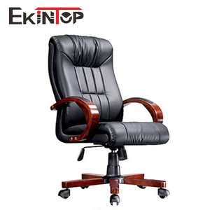 Ekintop Superior Luxus Ergonomischer Bürostuhl Boss <span class=keywords><strong>Massage</strong></span> Holzbeine Executive Armlehnen PU Leder Büros tühle