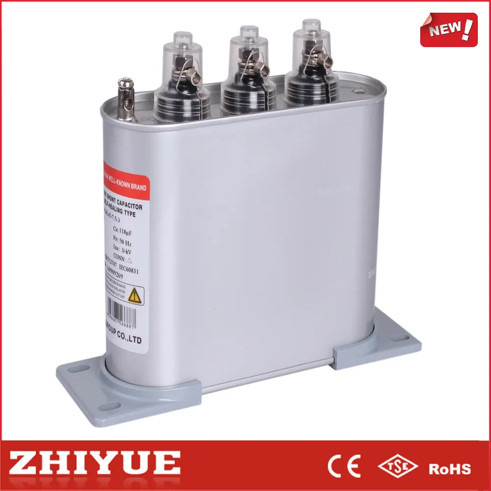 ZHIYUE BSMJ0.45-7.5-3 3 фазы bsmj мощность конденсатора 4 Квар