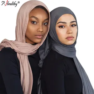 New trendy dubai scarves high quality plain color women cotton modal hijab scarf