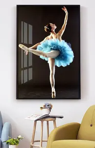 Brand New Ballerina Painting Girl Dancer Wall Art Crystal Porcelain Paintings Digital Print Art