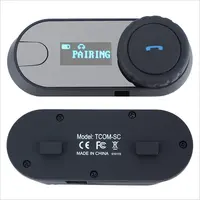 2 יחידות * FreedConn T-COMSC Bluetooth קסדת אופנוע אינטרקום פנימי אוזניות מסך LCD + רדיו FM