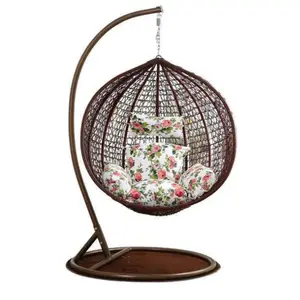 Sân vườn treo trứng ghế với đứng, trong nhà ngoài trời wicker trứng Swing, Tất cả thời tiết mây trứng ghế, đệm không thấm nước