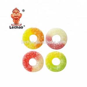 OEM ODM fabrika özel etiket asya tatlılar lal şeker kaplı ekşi jöle şeker Caramelo şeftali yüzük sakızlı şeker - Product Image 5