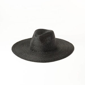 Precious Luxury Custom High Quality Fine Straw Braid Wide Brim <strong>Trilby</strong> Fedora <strong>Hat</strong> for Woman <strong>Lady</strong> Men UV Sun - Product Image 3
