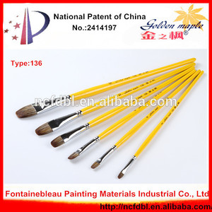 professionnel brosses de peinture acrylique manche en bois pour la vente - Product Image 1