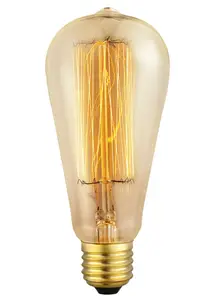 Lâmpada LED regulável com filamento ST64 E27 2W 4W 6W lâmpadas inteligentes Edison vintage