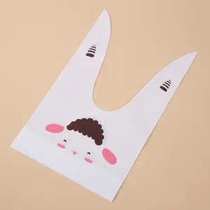 Leuke Bunny Cookies Tassen Bruiloft Decoratie Kawaii Pasen Konijn Oor Plastic Snoep Tas Pasen Decoraties Voor Home size 22*13.5 cm